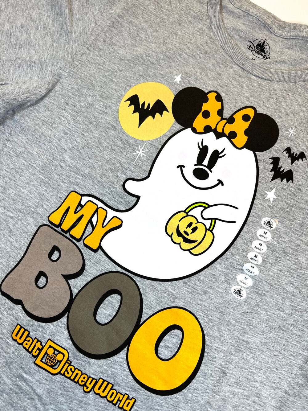 Walt Disney World My Boo Ghost Minnie Halloween Adult Tee - New